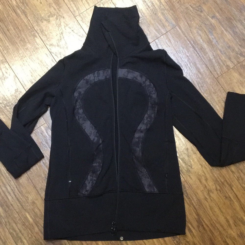 Lululemon high collar black zip up